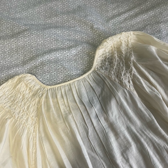 Blouse with smocked/pleated shoulder detail - Picture 7 of 7